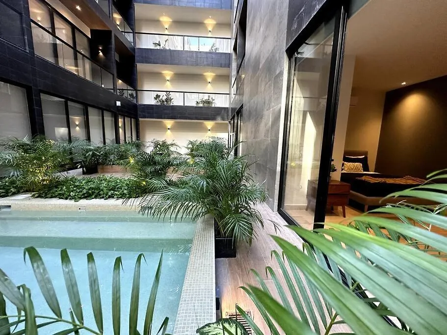 1Br Modern Apt With Rooftop Pool, Gym & Spa Playa del Carmen Mexico