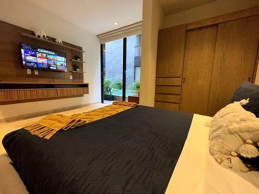 1Br Modern Apt With Rooftop Pool, Gym & Spa Playa del Carmen 0*,