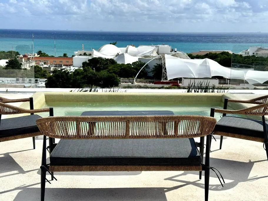 1Br Modern Apt With Rooftop Pool, Gym & Spa Playa del Carmen
