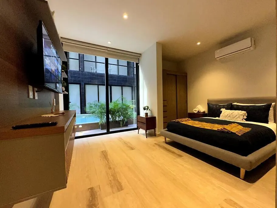 1Br Modern Apt With Rooftop Pool, Gym & Spa Playa del Carmen Mexico